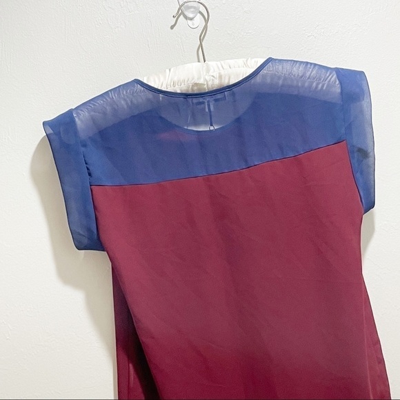 IPEKYOL Women’s Colorblock Short Sleeve Blouse - Picture 4 of 6